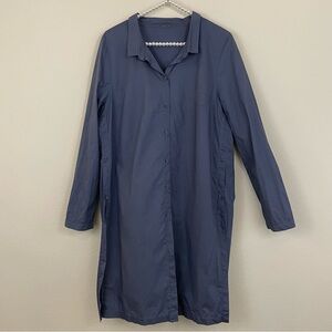 Annette Gortz Over Shirt Button Up Tunic in Blue‎ Size Small Lagenlook